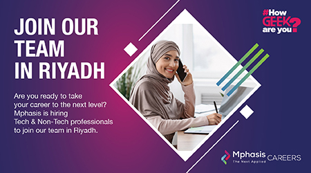 Mphasis is hiring for various job opportunities in Riyadh